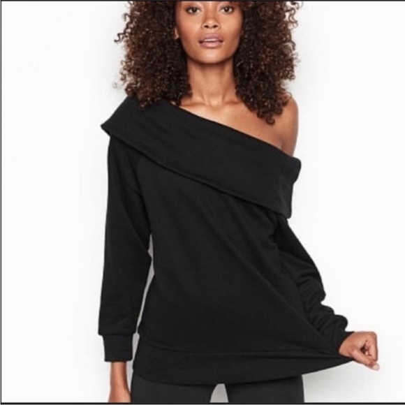 VICTORIAS SECRET SPORT Off the Shoulder Sweatshirt - Picture 9 of 9